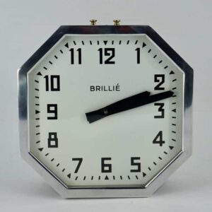 Horloge électrique brille année 50 octogonale