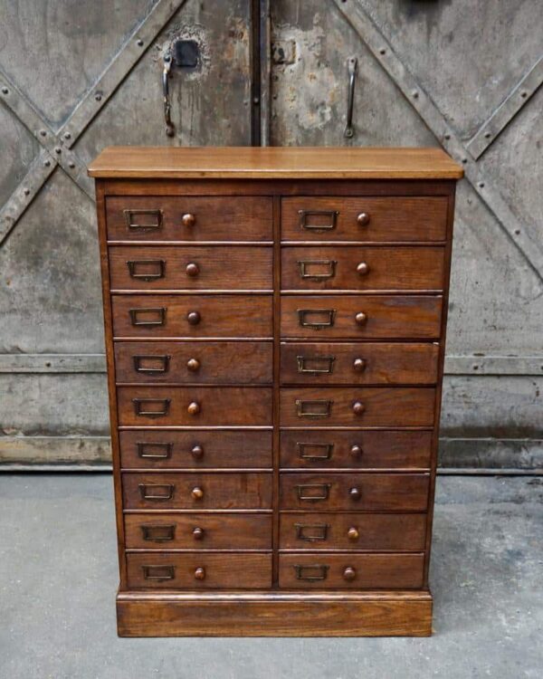 Antique wooden cabinet with drawers