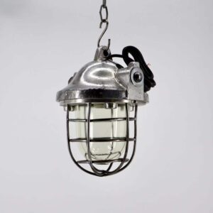 Suspension industrielle ancienne avec électricité refaite