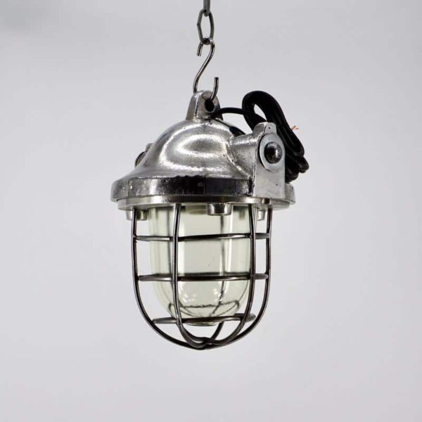 Suspension industrielle ancienne avec électricité refaite