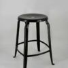 Tabouret ancien en métal, marque Nicolle