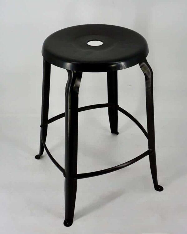 Antique metal stool, brand Nicolle