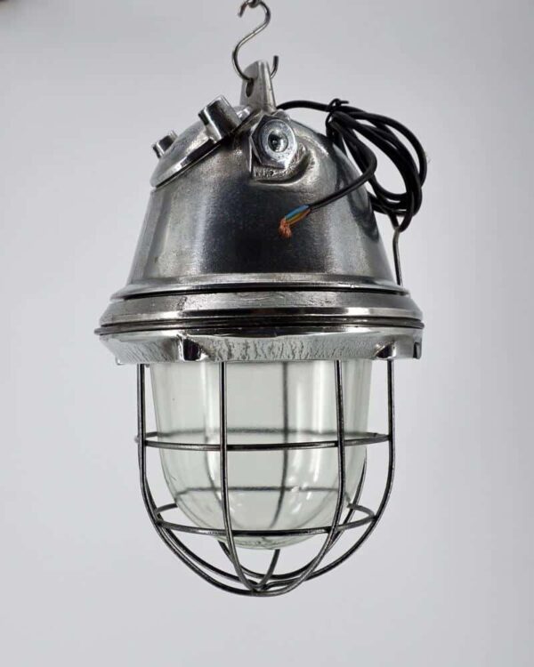 Grosse lampe industrielle ancienne réelectrifié