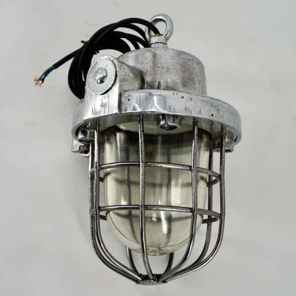 Re-electrified old workshop or factory lamp