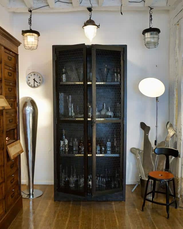 Large, deep metal wardrobe