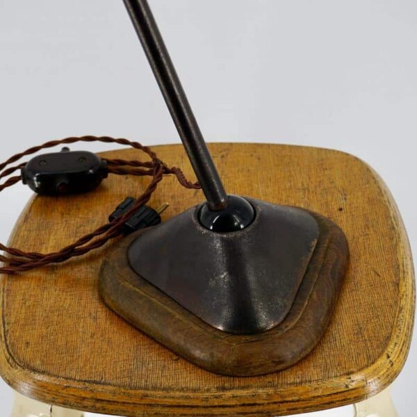 Vintage GRAS lamp with wooden base, model 206