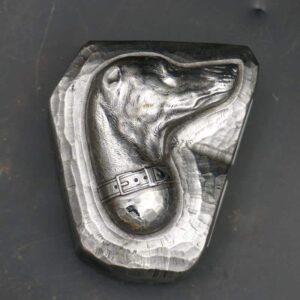 Engraved greyhound head