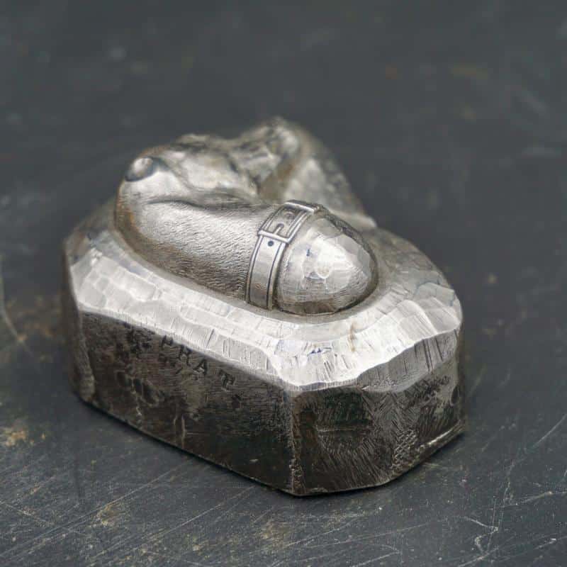 Dog head paperweight