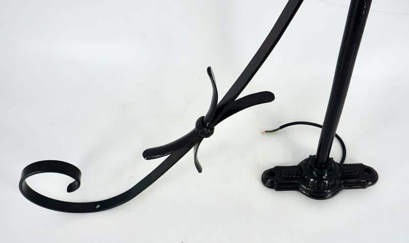 enameled sheet metal and glass lamp