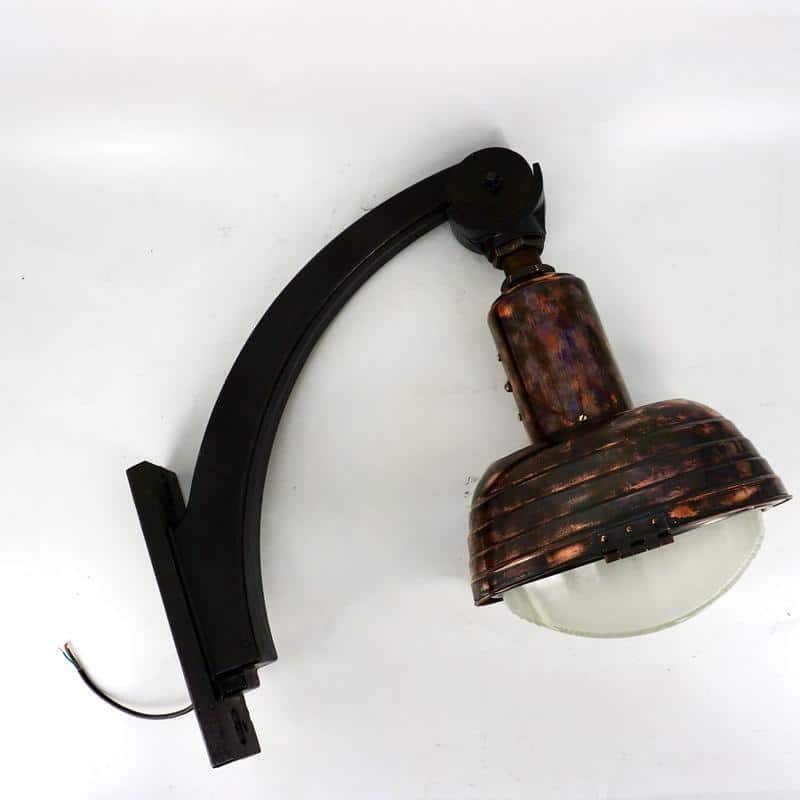 Copper lamp with glass