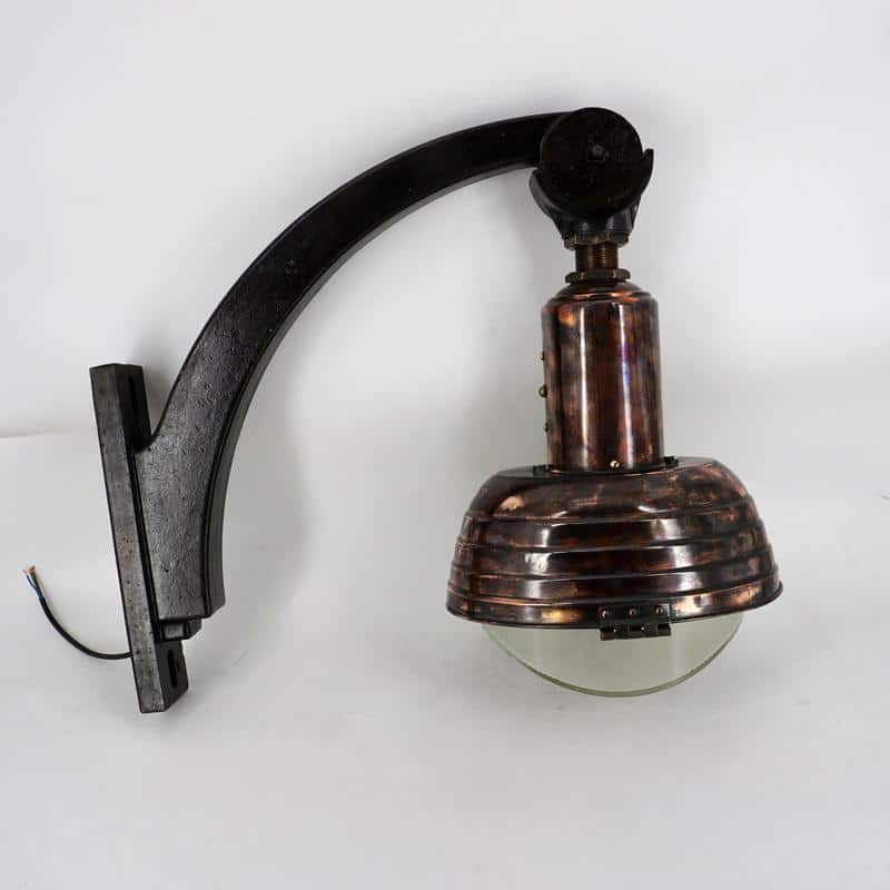 Lampe en cuivre avec du verre