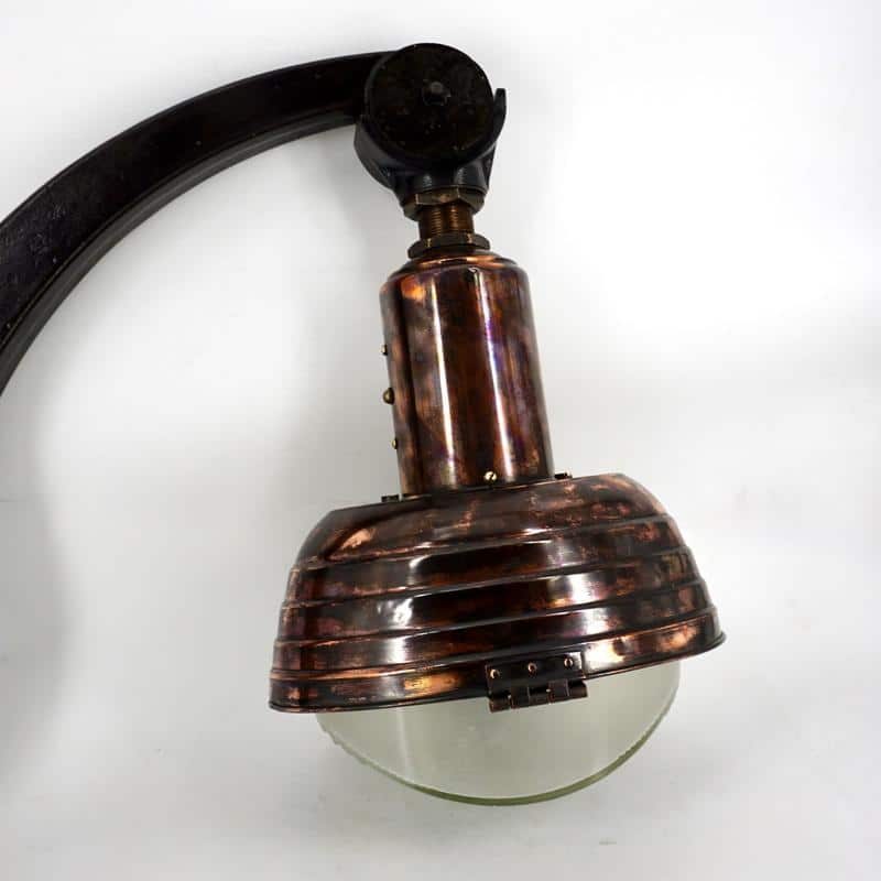 Holophane copper wall lamp, circa 1930