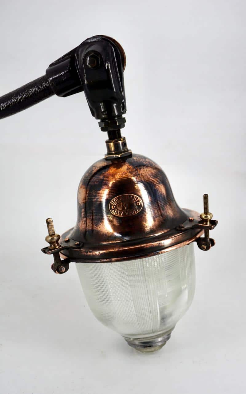 Magnifique lampe de façade Holophane vers 1900