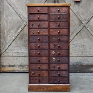 Meuble de métier e bois 2 colonnes à tiroirs