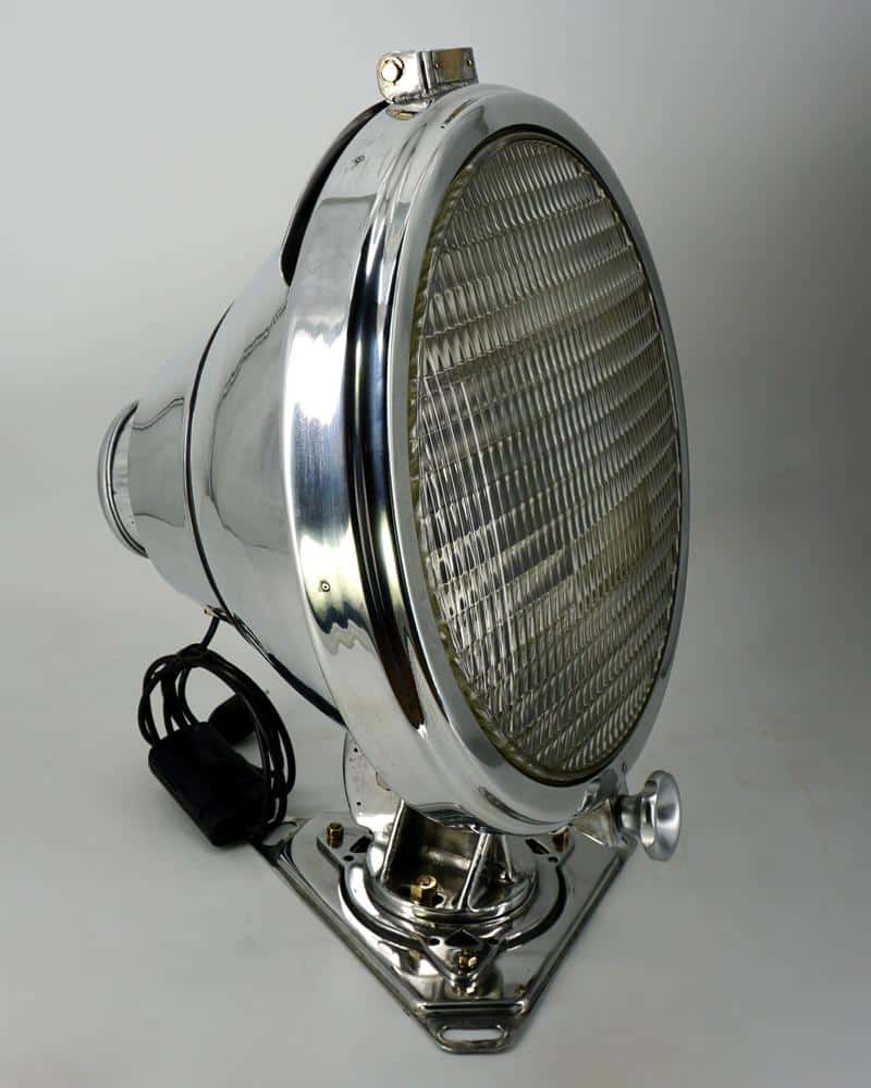 Vintage aircraft aluminum searchlight