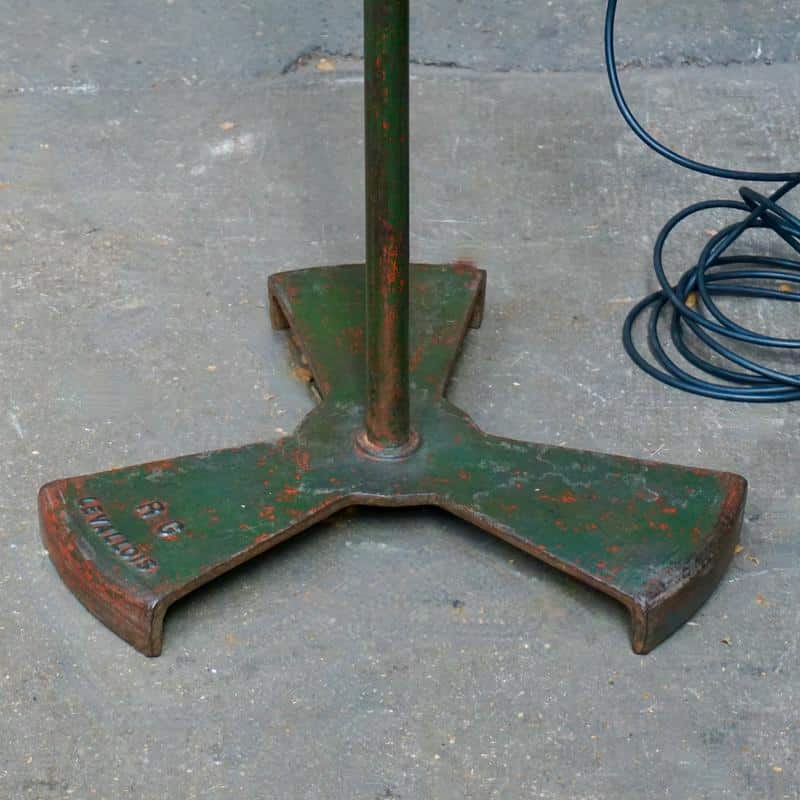 Vintage Green Floor Lamp with Dimmer