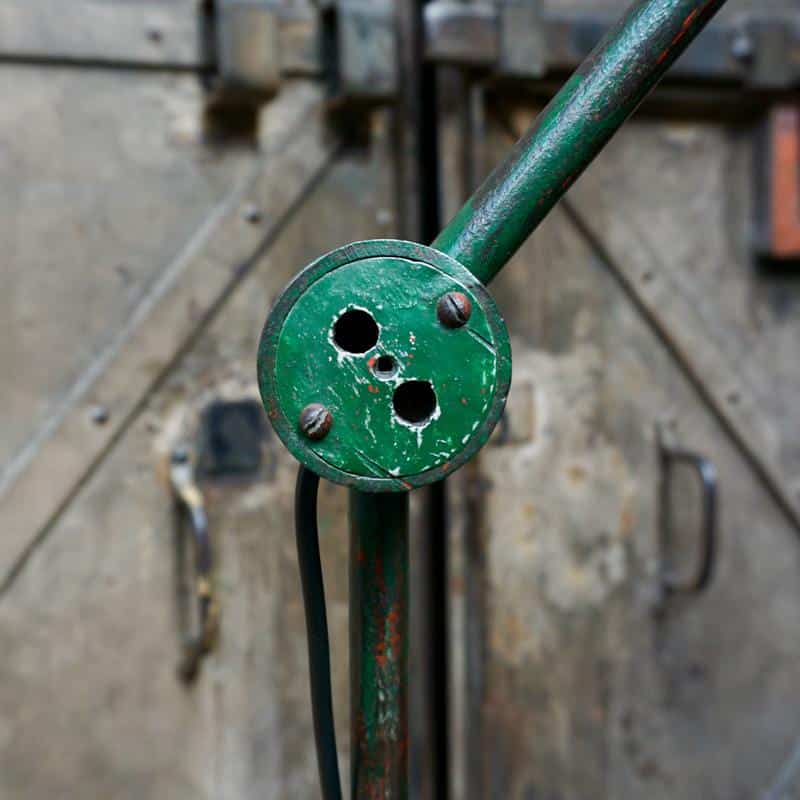 Vintage RG Levallois Industrial Floor Lamp – Original Patina