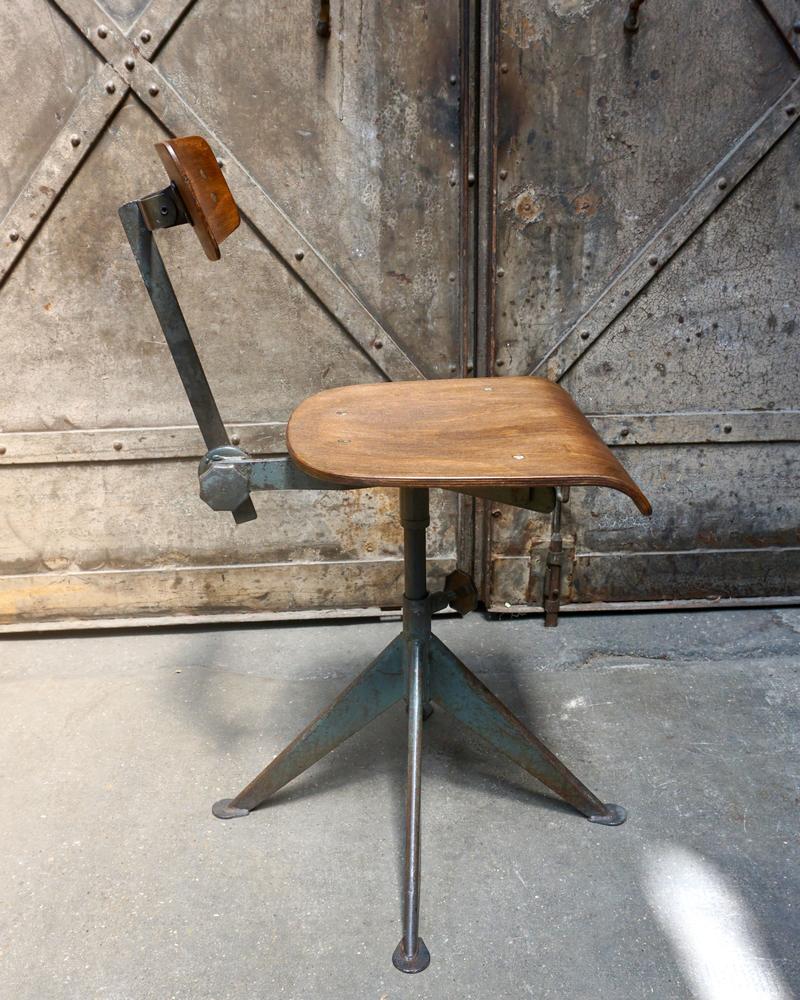 Vintage wood and metal chair