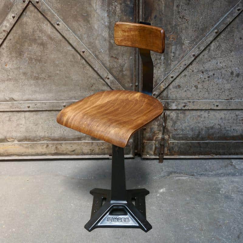 Chaise bois et métal Singer