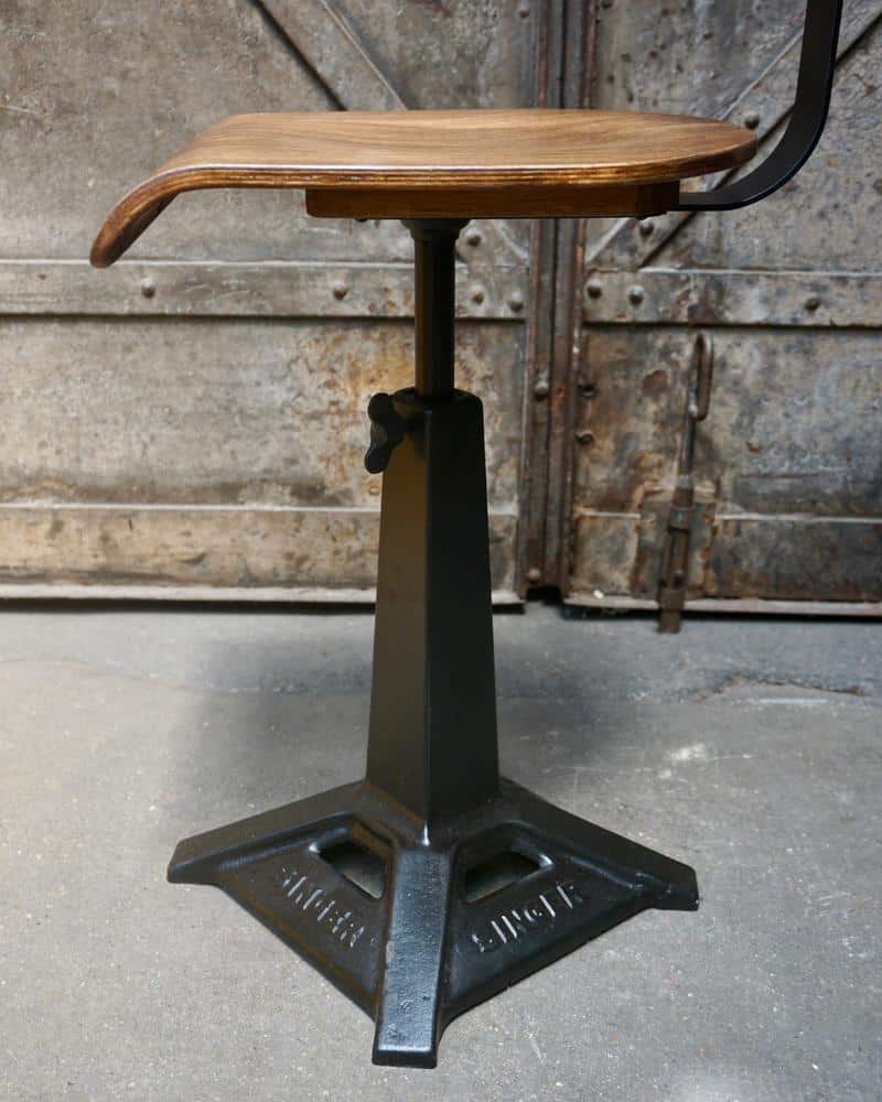 Singer wood and metal chair, circa 1930