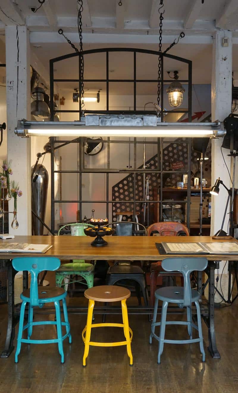 Vintage industrial aluminium light