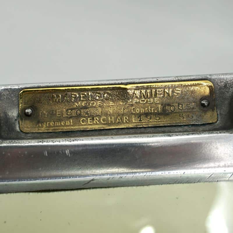 Lampe industrielle ancienne MAPELEC ADF extra-plate, en aluminium et verre épais, avec deux tubes fluorescents led